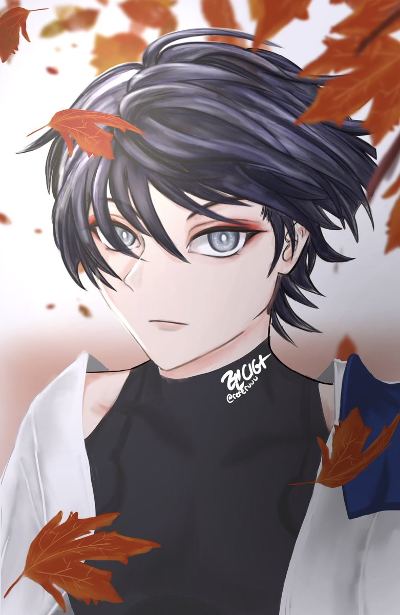 reneruuu's tweet photo. #GenshinImpact #Wanderer "On this mountain path, where the red leaves lifeless lie... My heart calls for a companion, echoing the deer's cry..." https://t.co/q8t9IeFVqm