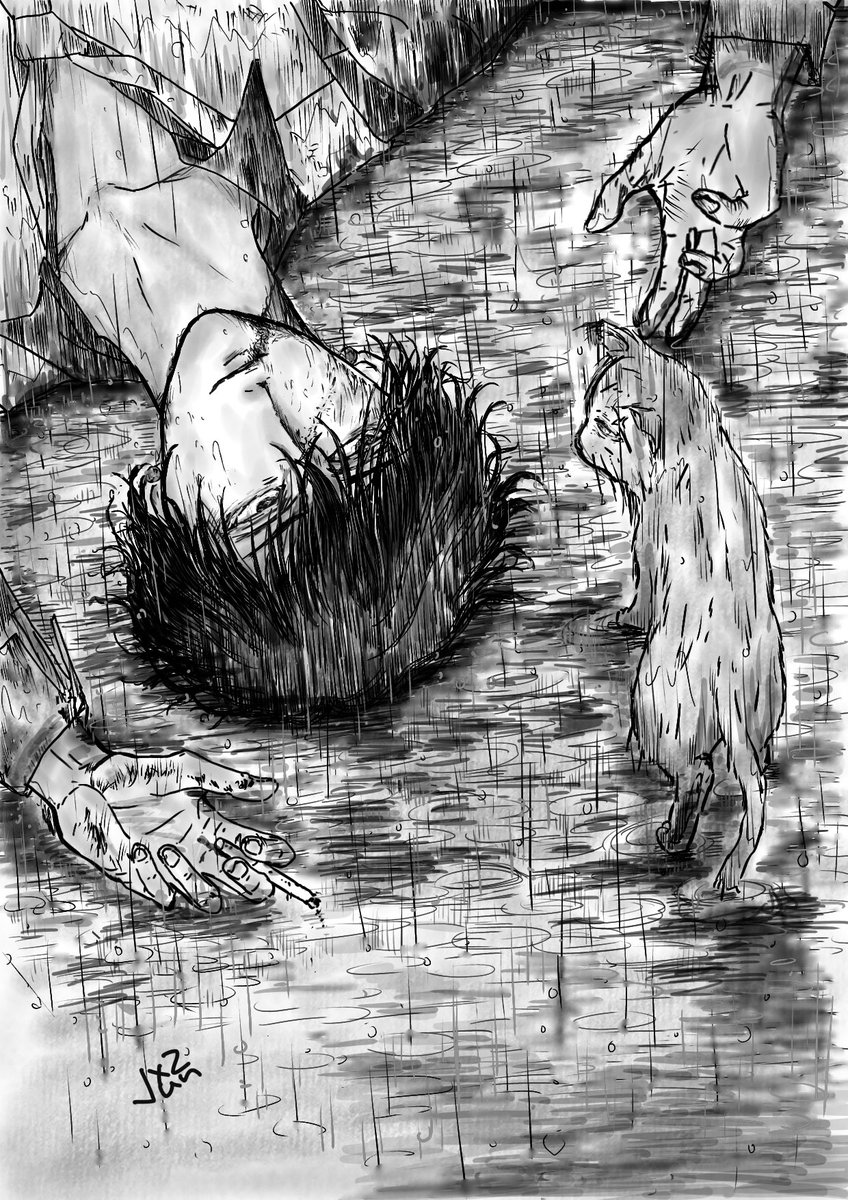 #このお題で物語ください
#自由ストーリー

   『 土砂降り 』 