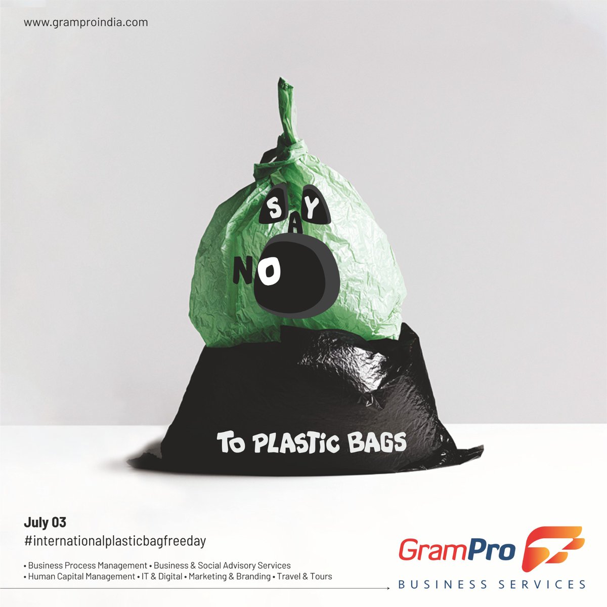 gramproindia's tweet photo. Imagine a world free from plastic pollution! This #PlasticFreeDay, let's break the habit. Choose reusable alternatives and inspire others to join the movement!
#GramPro #GramProBusinessServices #InternationalPlasticFreeDay #SayNoToPlastic https://t.co/tiHwK5E2LU