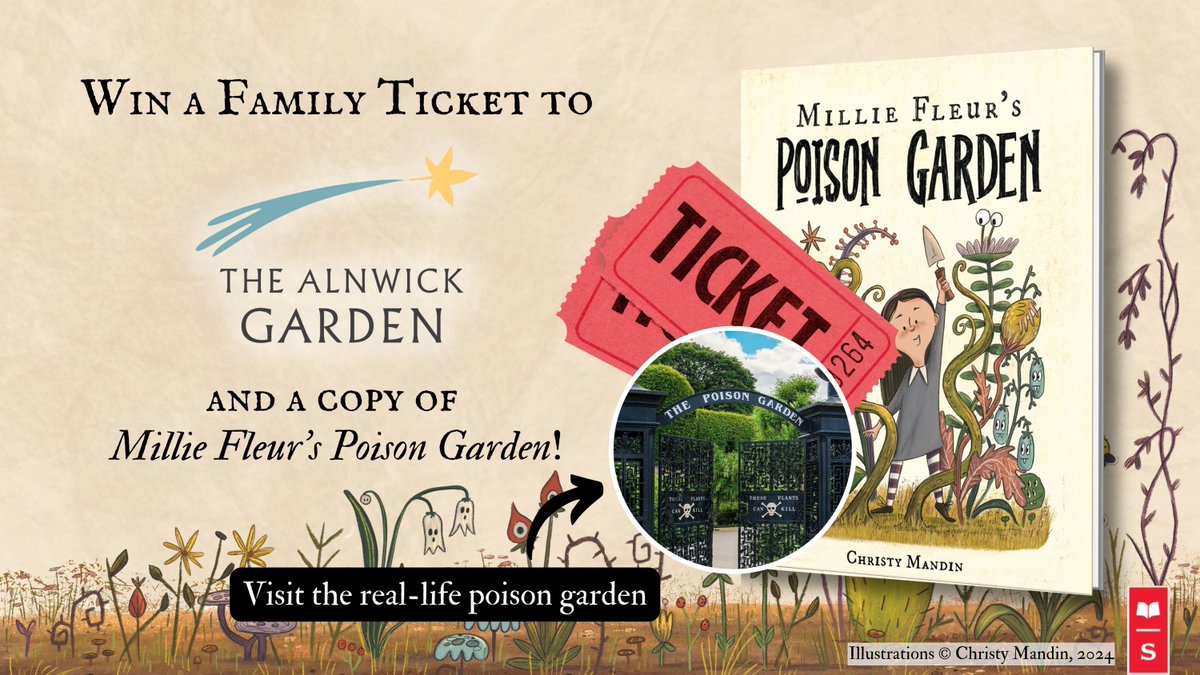 📢Competition time📢

WIN a family ticket to <a href="/AlnwickGarden/">The Alnwick Garden</a> (Northumberland) and a copy of MILLIE FLEUR'S POISON GARDEN!

If you want to visit the very same Poison Garden that inspired author @ChristyMandin, then like, follow, and retweet to enter ☠️🍄🌱