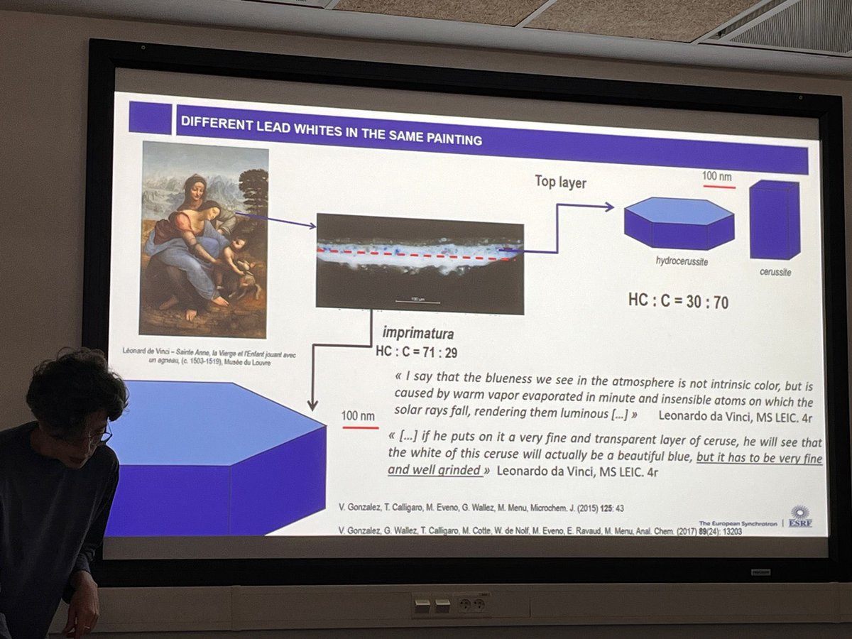 Love how Leonardo da Vinci understood the scattering of light that causes the sky to be blue and was careful to capture this in his paintings! Also love how you can be a physicist and an artist! <a href="/XMaSBeam/">XMaS Beamline</a> <a href="/esrfsynchrotron/">European Synchrotron</a> <a href="/WarwickPhysics/">Warwick Physics</a>
