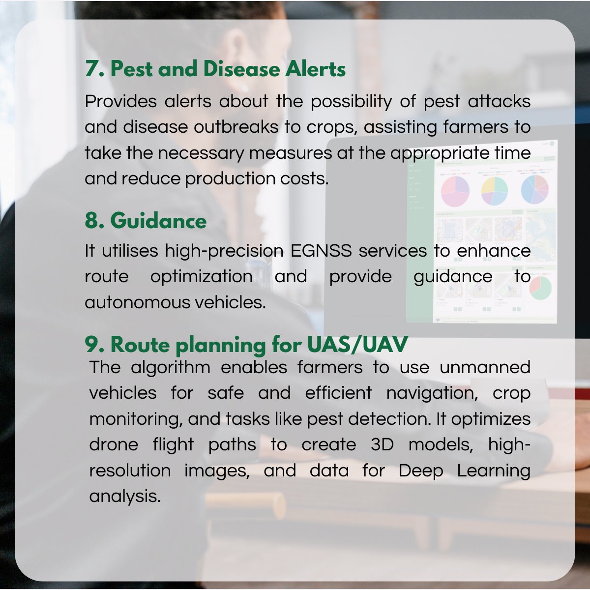 🧑🏼‍💻Check out the 9 #precisionagriculture low-cost services that are revolutionising the way we approach #farming and #cropmanagement!🚜🛰

Join the community and access all the services 👉 agribit-khub.eng.it