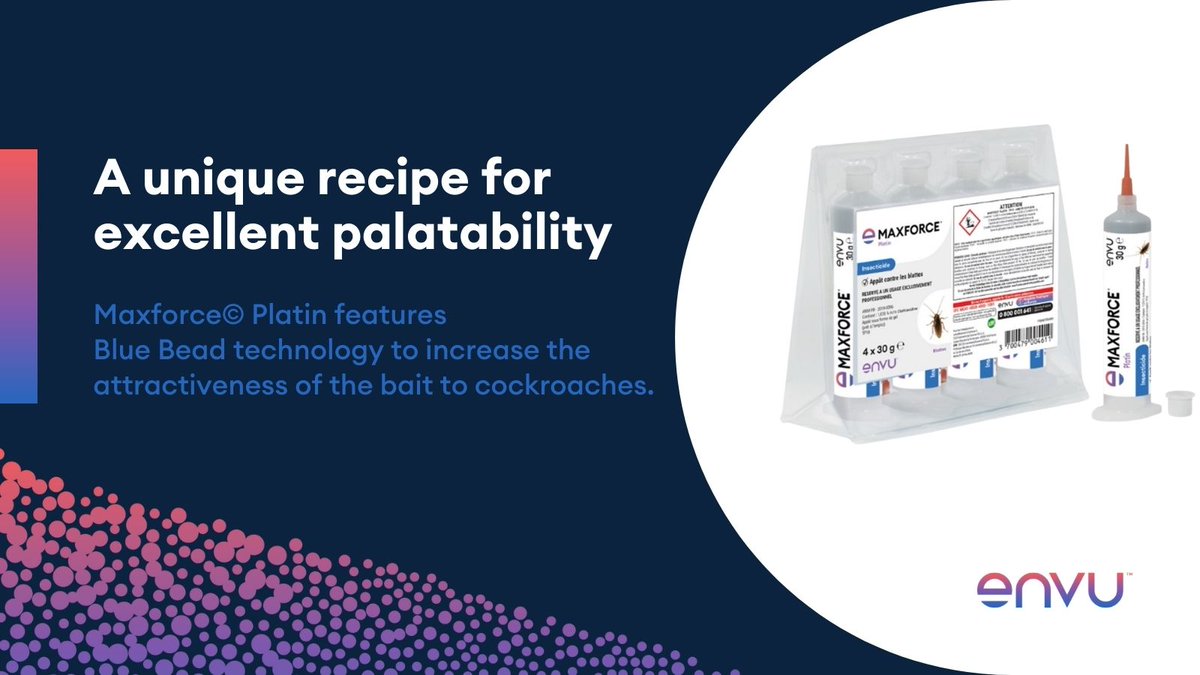 Boost bait acceptance with Maxforce® Platin's Blue Bead technology: a controlled-release attractant that lures even those #cockroach populations that no longer respond to the attractiveness of other #gels.. 

Learn more: bit.ly/4bVPtPb
