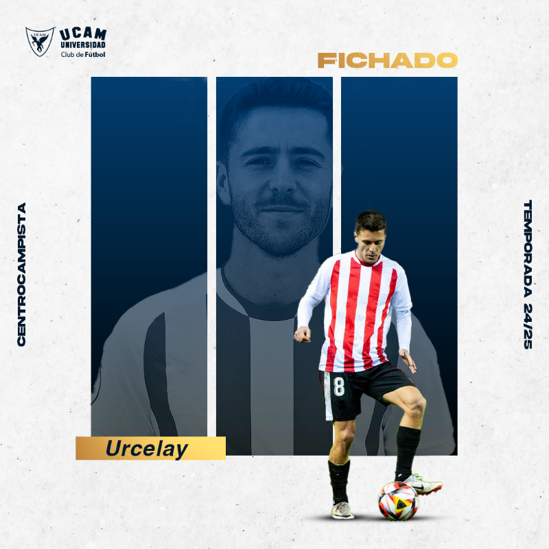 UCAMMurciaCF's tweet photo. ✍️🏻 𝐎𝐅𝐈𝐂𝐈𝐀𝐋 | @urtzi5, nuevo director de orquesta del UCAM Murcia CF.

El mediocentro creativo se une al Club tras jugar playoff de ascenso a @Primera_RFEF  con el @UDLogrones.

#BienvenidoUrcelay | 2024/25