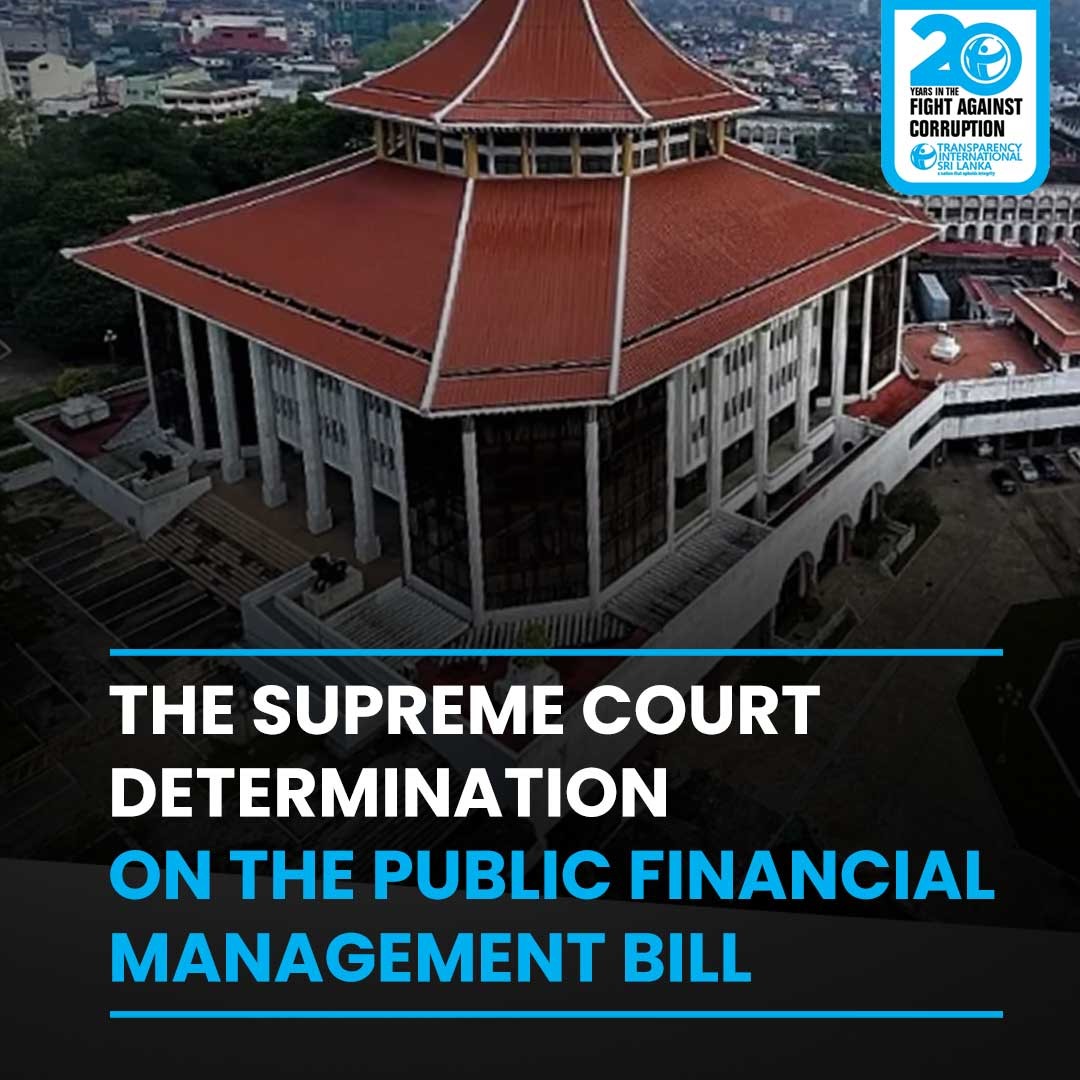 tisrilanka's tweet photo. The #SupremeCourt today (July 2) held that the Clauses 32(3) and 32(4) of the #PublicFinancialManagementBill are unconstitutional, and shall only be passed with a Special Majority of Parliament and be approved by the People at a Referendum. (1/5) https://t.co/kaQoTz3wNy