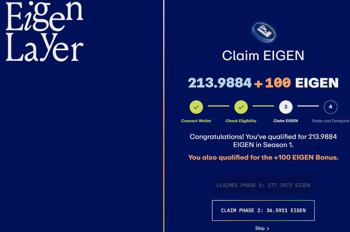 Ali18419769's tweet photo. 🔥 Hurry! @eigencloud #Airdrop is live!

Airdrop: #EigenLayer PHASE#2
⏳ Timeframe: 5 minutes
✅ Reward: $EIGEN, confirmed ⛳️
💸 Potential Earnings: Up to $1,000

Claim your share now: 🌐 https://t.co/lgqMeHyaYX

#Eigen #EigenLayer #Eigenfoundation $EIGEN $ZK $ZRO $BLOCK $COOKIE #layer2 #airdrop #web3 #token #bnb #newairdrop #l2 #eth #new_airdrop #EthereumL2