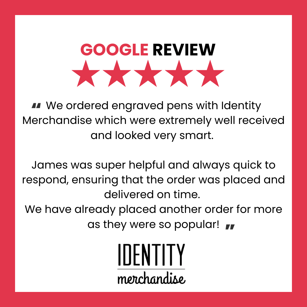 🤩 We're thrilled to share another amazing Google review from a happy customer!

We love to hear how you found your experience at Identity Merchandise

#googlereview #identitymerchandise #merchandise #b2b #marketing