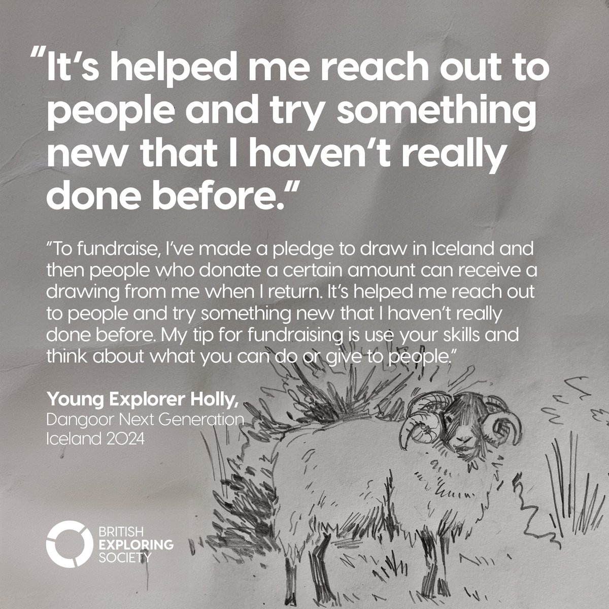 Each Young Explorer takes a different approach to fundraising, and Holly's involves the creation of artwork in the wild 🙌Check out some of her artwork from her training expedition earlier this year🔥

britishexploring.org/fundraising-sp…