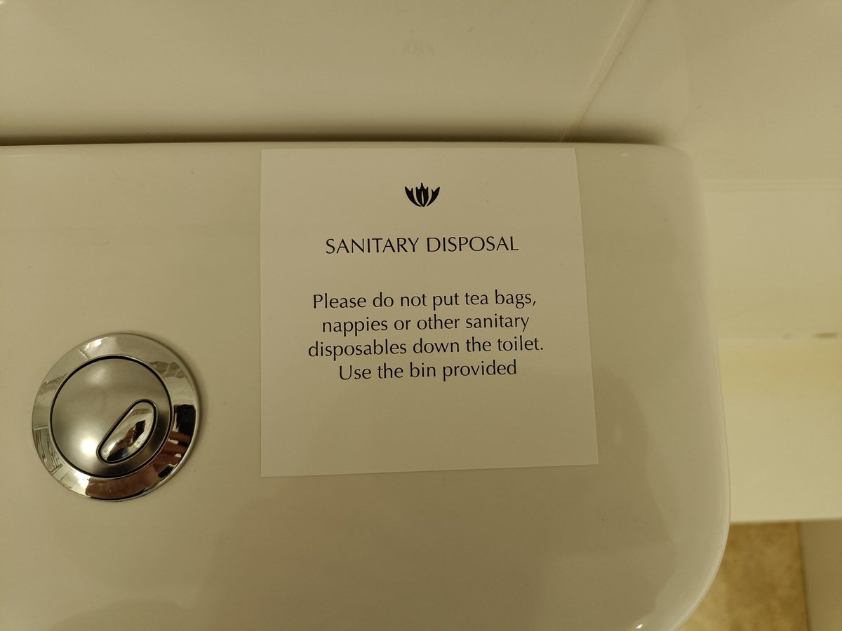 I have to wonder what happened to require this notice. Did they find someone brewing tea in the toilet or something? 😅