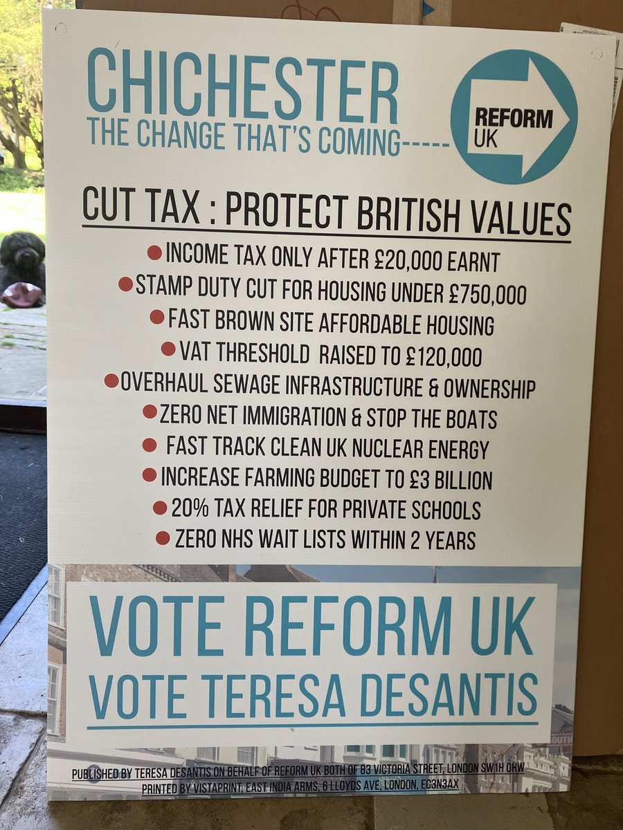 WSussexBrexit's tweet photo. We have one shot - a once-in-a-lifetime opportunity – to back @Nigel_Farage & save Great Britain from the
corrupt establishment. Vote for #ReformUK on 4th July to choose a Better future for our great nation 
Join the revolt #Chichester #Selsey #Pagham #Bersted #Witterings #Goodwood #Southbourne
#Westbourne #Bosham