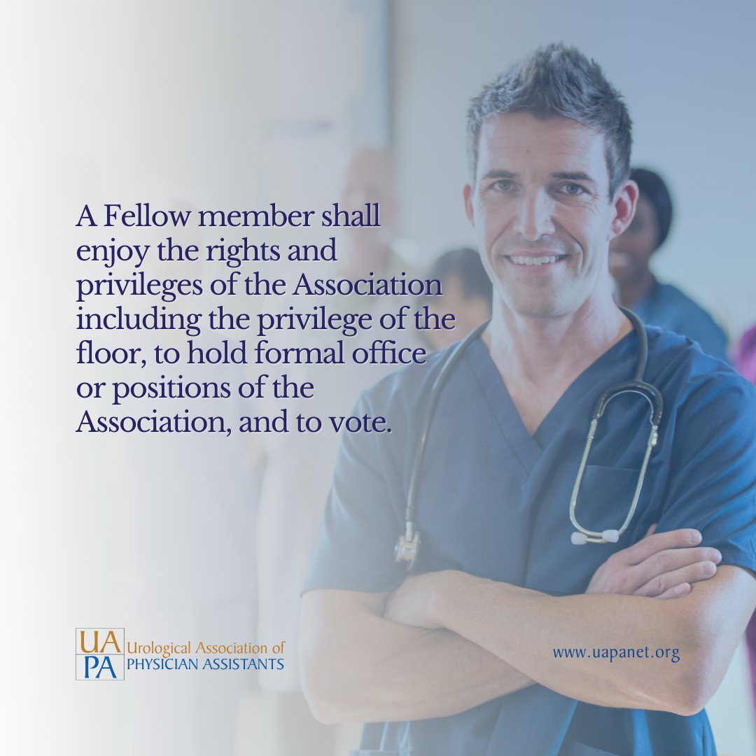 UAPAtweets's tweet photo. Leverage your expertise &amp; shape the future of urology! Urology PAs who are NCCPA certified &amp; hold an AAPA membership are eligible for UAPA Fellow Membership. Gain voting rights, hold office, &amp; join a community dedicated to advancing the profession. Apply today! https://t.co/lE9Y9tUapT