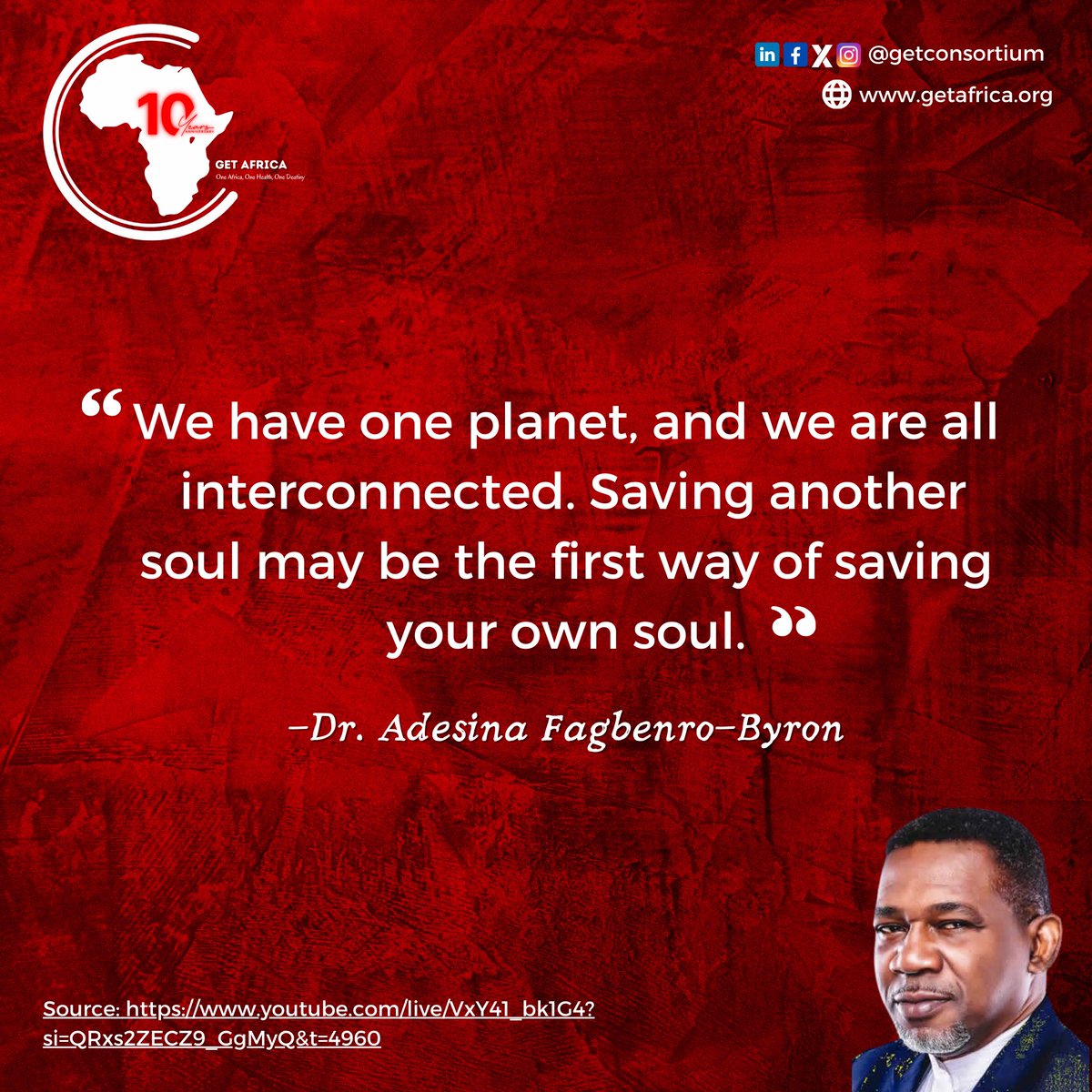 GETConsortium's tweet photo. π Meet Dr. Adesina Fagbenro-Byron π
Join us in honoring Dr. Adesina Fagbenro-Byron, a founding member of the Global Emerging Pathogen Treatment Consortium.
Today, we celebrate his contributions to public health.
#get10years #publichealth #globalhealth #leadership https://t.co/a3UT3Tx2Xs