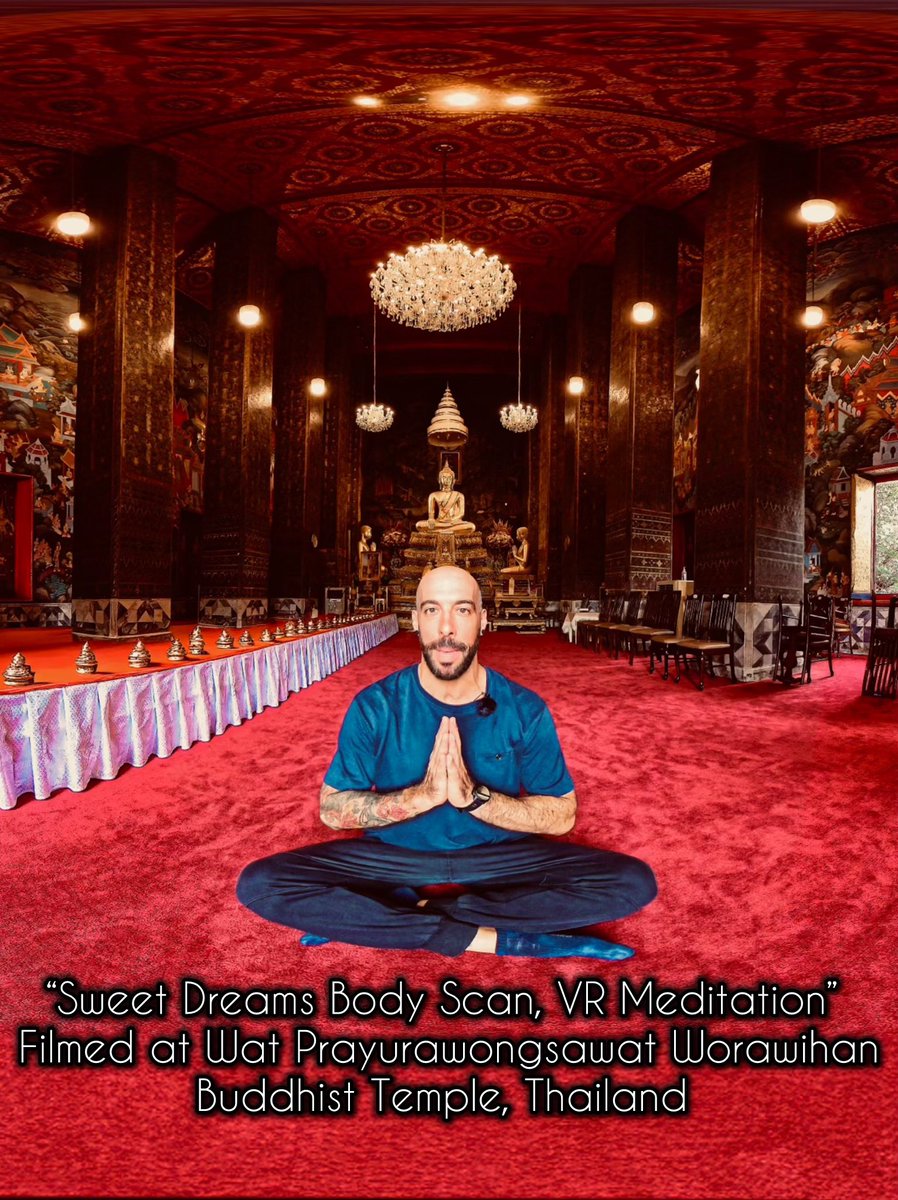 NRGVRjourneys's tweet photo. We are super proud and excited to share our first ever VR Meditation “Sweet Dreams Body Scan” filmed at Wat Prayurawongsawat Worawihan, Buddhist Temple, Thailand.
#meditation #meditate #vr #virtualreality #vrmeditation #Thailand #buddhist #buddhisttemples https://t.co/sTsXW03n9I