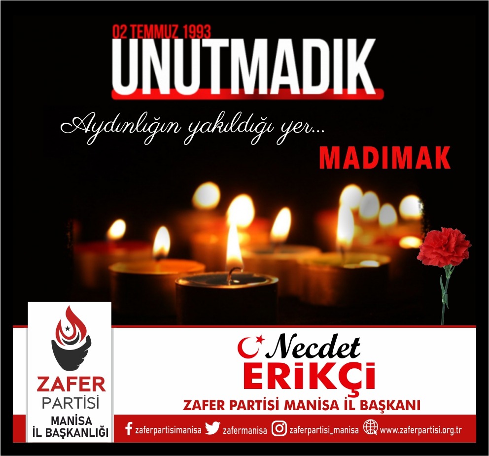 ZaferManisa's tweet photo. Unutmadık... 
#Madımak
@zaferpartisi @umitozdag @necdet_erikci https://t.co/DFMn42UloN