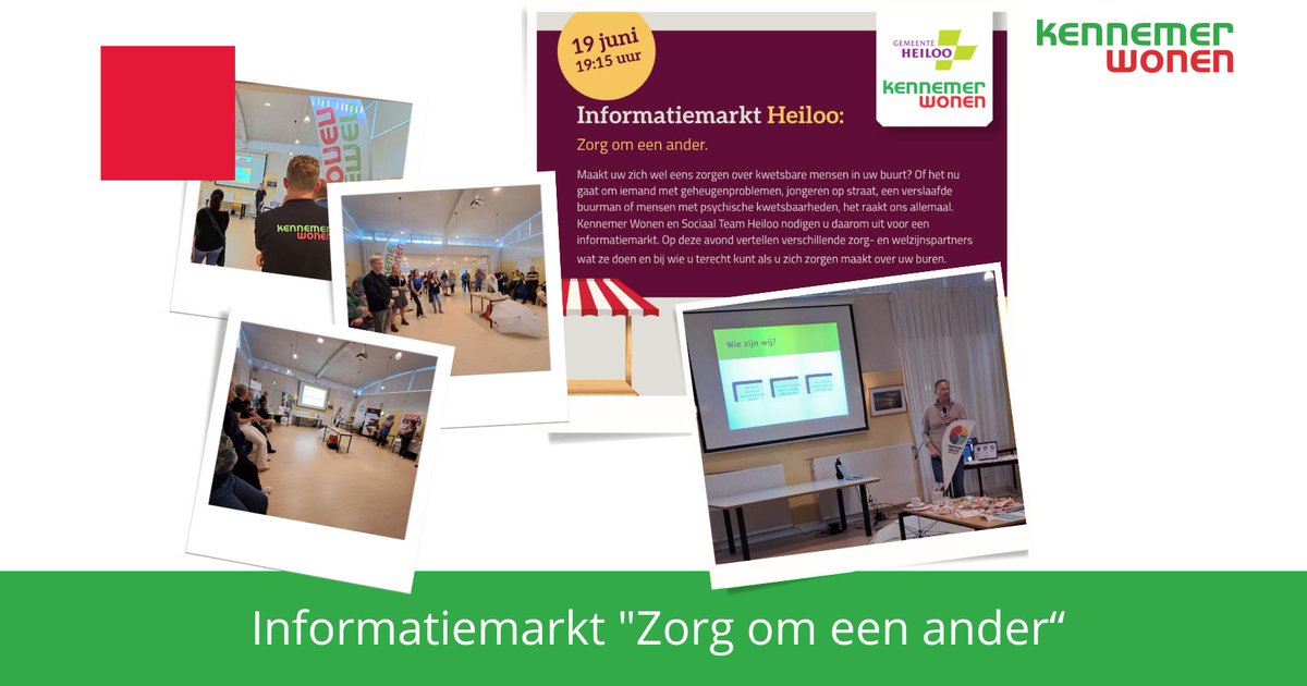 Vorige week organiseerden #Kennemerwonen en #SociaalTeamHeiloo een inspirerende #informatiemarkt over omgaan met kwetsbare mensen. We kregen veel positieve reacties! Heb jij het gemist? Laat weten waarom en welke onderwerpen je volgende keer wilt zien: bit.ly/4bzfmn6