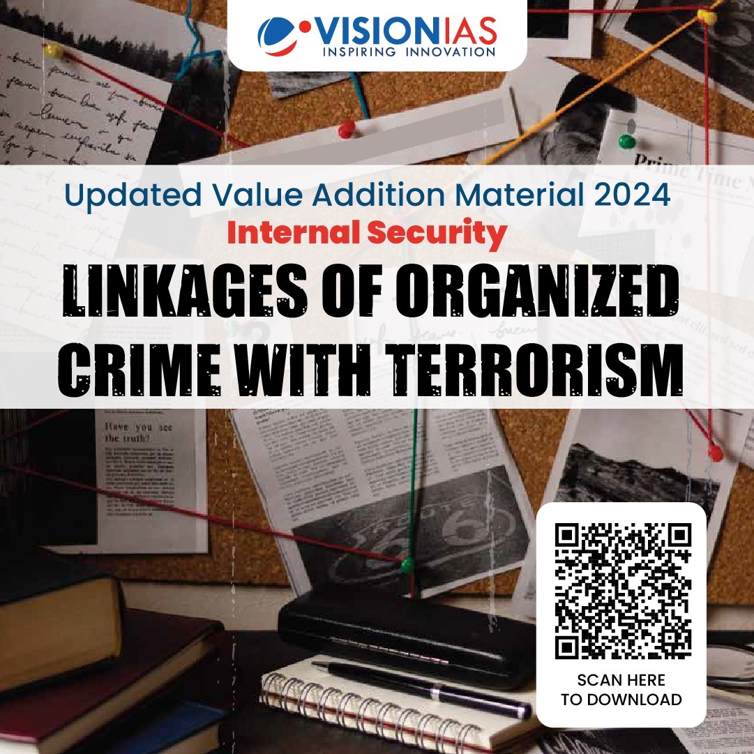 Vision_IAS's tweet photo. Updated Value Addition Material 2024 | Internal Security | Linkages of Organised Crime With Terrorism
One-stop solution for Internal security: Updated and comprehensive value addition material.
#VisionIAS #UPSCCSE #InternalSecurity #UPSC2024 #MainsValueAddition https://t.co/r74RTTUEAJ