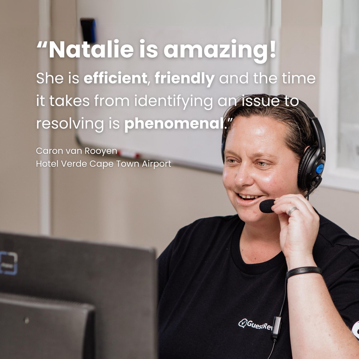 guestrevu's tweet image. Support Spotlight 🌟 we couldn&apos;t be prouder of our support team, but we do sometimes steal from them. Natalie Brighton caught the eye of the sales team, and she’s already making an impact there!

Thank you, Natalie, for embodying what #GuestRevu is all about 📷
#SupportSpotlight