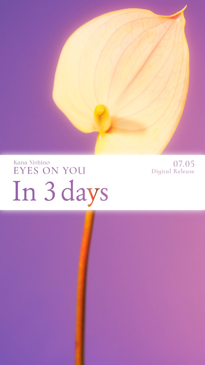 kanayanofficial's tweet photo. 💫-----
新曲"EYES ON YOU"
先行配信まであと3日❣️
　　　　　　　　-----💫

7/5金 0:00の配信まであと少し！
ぜひ配信予約をしてお待ちください❣️
https://t.co/LwFqTcv6EM

#西野カナ_LoveAgain
#EYESONYOU配信まであと3日
https://t.co/4tddJgT0XR

スタッフ https://t.co/TDUvLdySy0