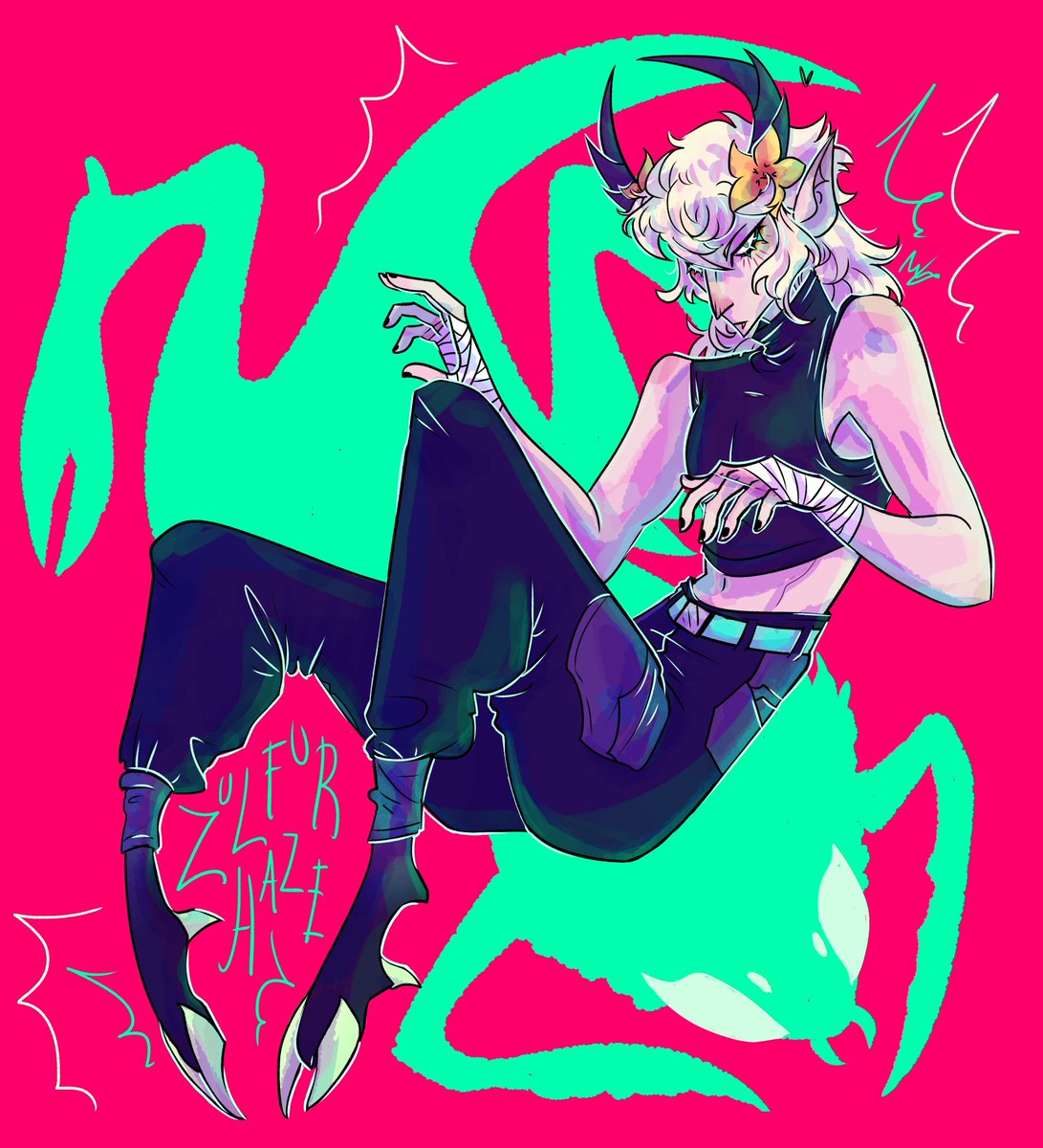 My first #artfight attack goes to <a href="/POLARIS_GL/">Ris 🌊 More active on insta: @pola.ris.art</a> ! this was so so fun to draw :)