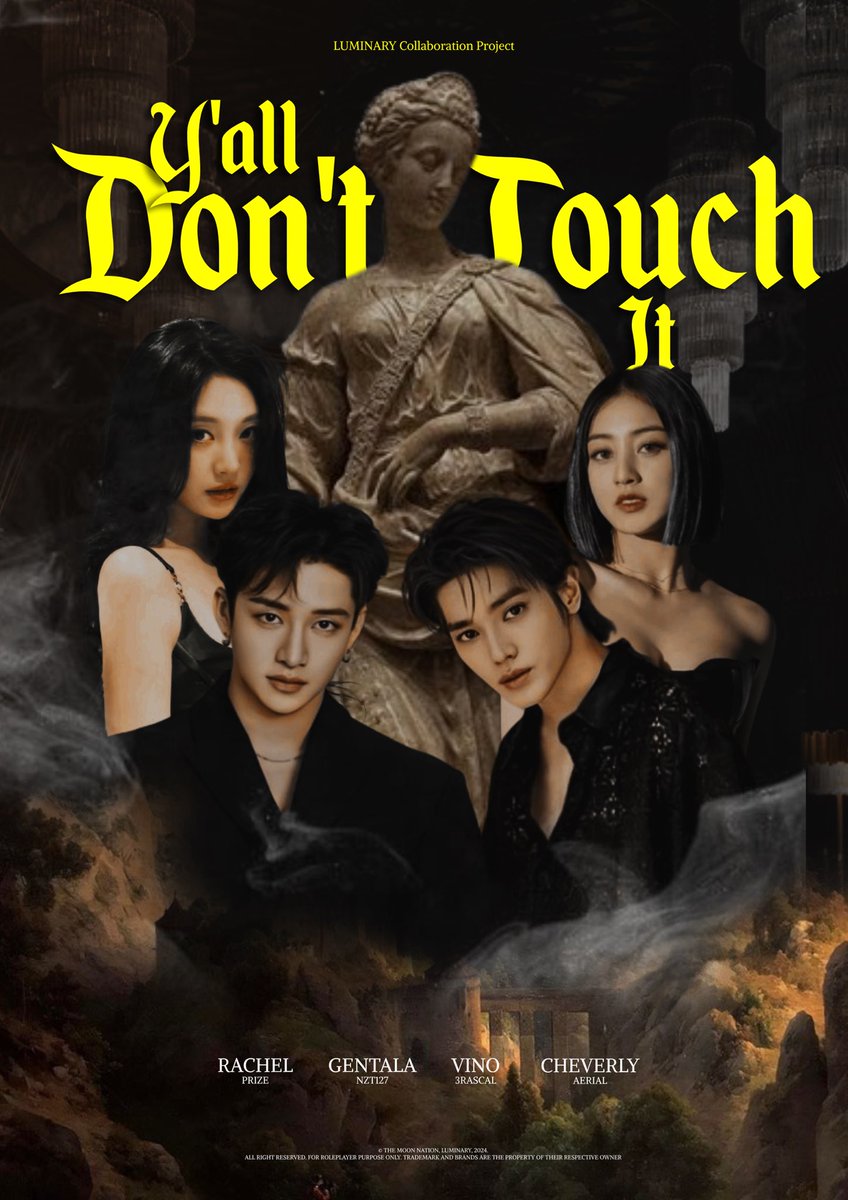 ㅤ

Unearth the mystery waiting in the dark, a bleeding pair of eyes waiting to be touched. 

⛧ —— 𝑃𝐻𝑂𝑇𝑂 𝑇𝐸𝐴𝑆𝐸𝑅 #𝟸:
PRIZE 𝐑𝐚𝐜𝐡𝐞𝐥, NZT127 𝐆𝐞𝐧𝐭𝐚𝐥𝐚, 3RASCAL 𝐕𝐢𝐧𝐨, and AERIAL 𝐂𝐡𝐞𝐯𝐞𝐫𝐥𝐲.

ㅤ