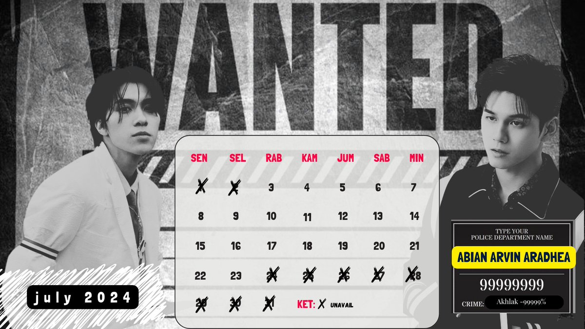Arvin juga sudah membuka form untuk bulan Juli. Segera meluncur jemput si Arvin, menuju Juli tanpa Senin.

Carrd: arvinabian.carrd.co