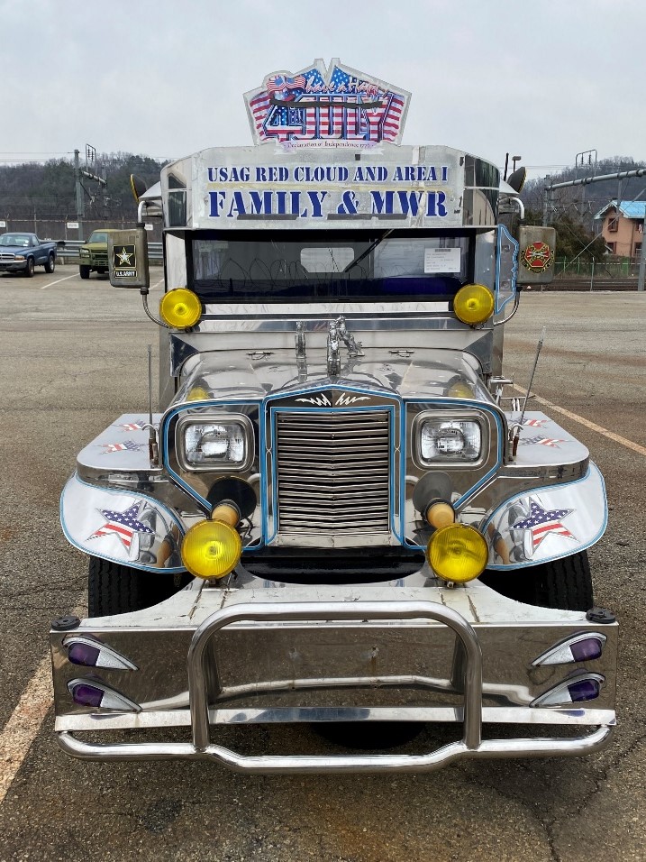 DLAMIL's tweet photo. #TurninTuesday: Check out this patriotic ride! πΊπΈ The #DLADispositionServices site in Gimcheon, South Korea, received an MWR #Jeepney for reutilization. Reutilization, Transfer, and Donation (RTD) customers save millions annually! Find out more about RTD: https://t.co/rJgtC031kr https://t.co/wczWgdWkop