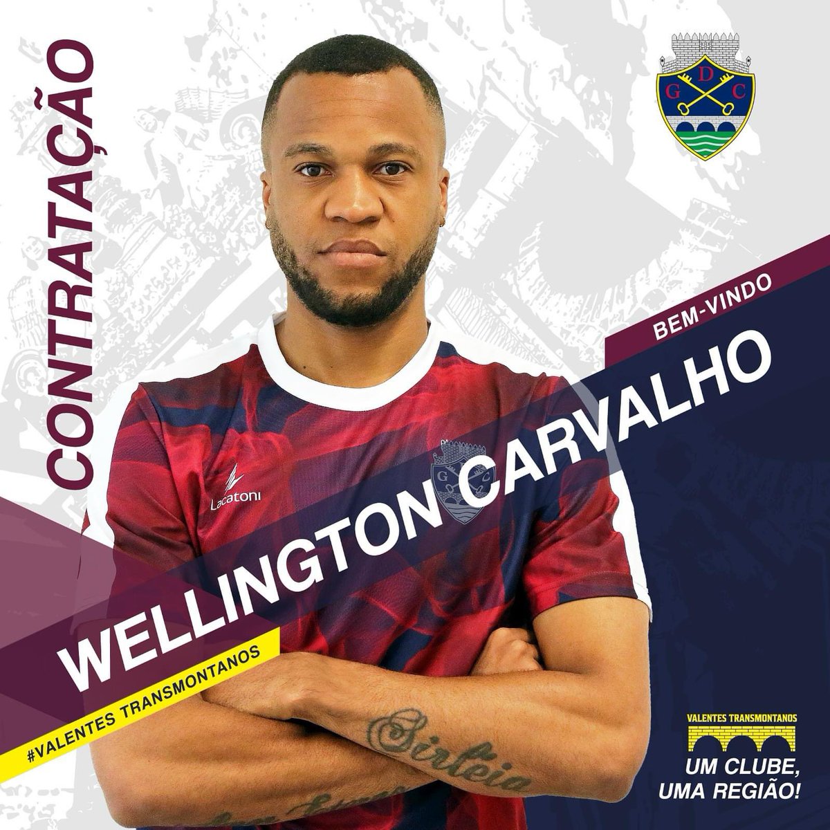 𝐖𝐄𝐋𝐋𝐈𝐍𝐆𝐓𝐎𝐍 𝐃𝐄 𝐑𝐄𝐆𝐑𝐄𝐒𝐒𝐎
Depois da sua saída há 2 épocas atrás, Wellington Carvalho está de regresso ao Grupo Desportivo de Chaves para reforçar a equipa no objetivo da subida de divisão! 
Bem vindo de volta Wellington! 🍀
#ValentesTransmontanos
