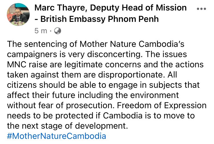 marcjulio's tweet image. My comments regarding the sentencing of Mother Nature Cambodia’s campaigners 👇