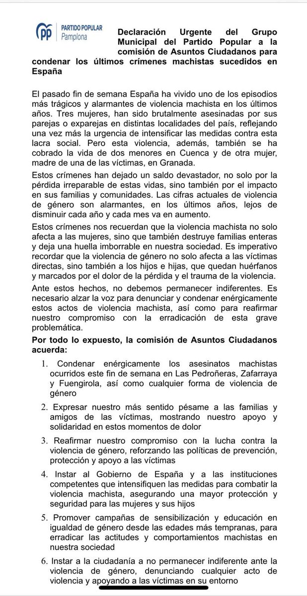 Ante la desidia del área de igualdad y la inacción de los grupos del equipo de gobierno, hemos tenido que presentar  esta iniciativa condenando la violencia machista. Nos alegramos de haya sido apoyada por todos los grupos y se haya convertido en declaración institucional.