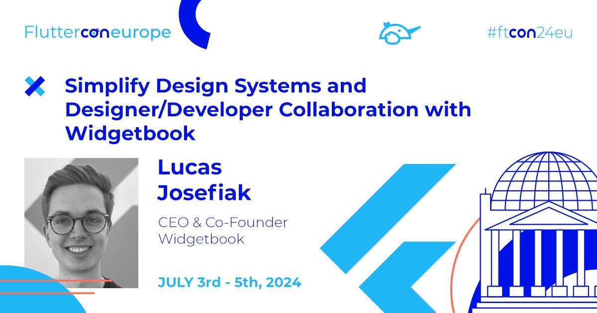 Lucas Josefiak (@lucasjosefiak) on Twitter photo I'm SOOO excited for <a href="/FlutterconWorld/">Fluttercon</a> tomorrow!π€©
During my talk, three selected customers will join me on stage to show how they've been using <a href="/widgetbook_io/">Widgetbook</a> with their teams.
Big thanks in advance to @kaptnkoala, <a href="/ABausG/">Anton Borries π¦</a>, and <a href="/albert_wolszon/">Albert Wolszon ππ</a>!π
Join us at 2:35pm tomorrow!π I'm SOOO excited for <a href="/FlutterconWorld/">Fluttercon</a> tomorrow!π€©
During my talk, three selected customers will join me on stage to show how they've been using <a href="/widgetbook_io/">Widgetbook</a> with their teams.
Big thanks in advance to @kaptnkoala, <a href="/ABausG/">Anton Borries π¦</a>, and <a href="/albert_wolszon/">Albert Wolszon ππ</a>!π
Join us at 2:35pm tomorrow!π
