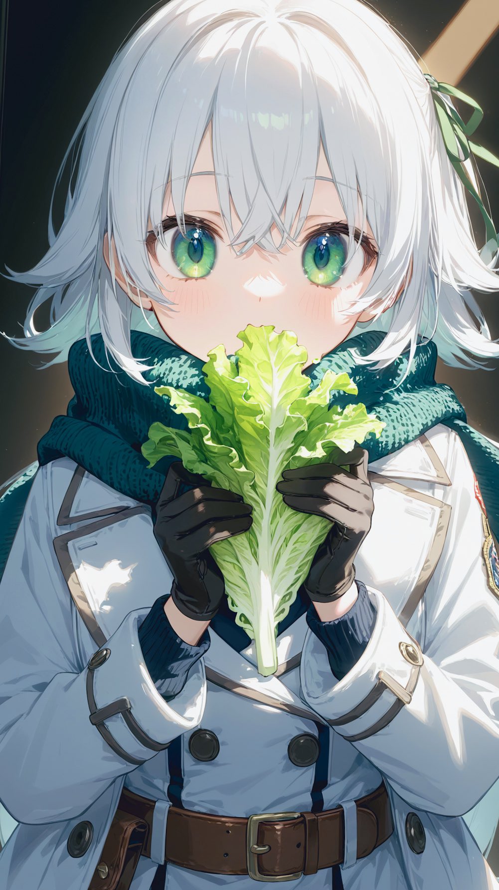 イラスト原画　銀髪少女の眼差し「ウクライナの女」 イラスト原画 銀髪少女の眼差し「ウクライナの女」 銀髪少女