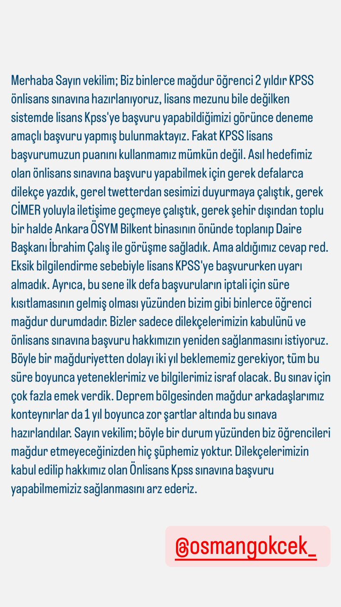 zeliha6758's tweet photo. @OsmanGokcek_ #lisansbaşvuruiptal @_cevdetyilmaz @BayramAliErsoy @hasandogan @OSYMbaskanligi @RTErdogan @SibelSuicmez @ilyastopsakal @hicalis https://t.co/ByRdrPfptB