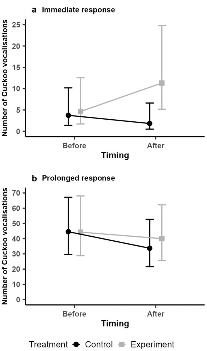 New cuckoo paper from our lab Day-after impact of simulated rival encounter in the common cuckoo (open access)
10.1007/s10164-024-00820-w