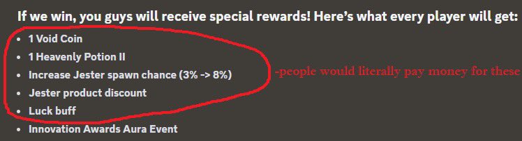 RBXEventHunters's tweet image. Not Sols RNG trying to buy out votes 💀💀