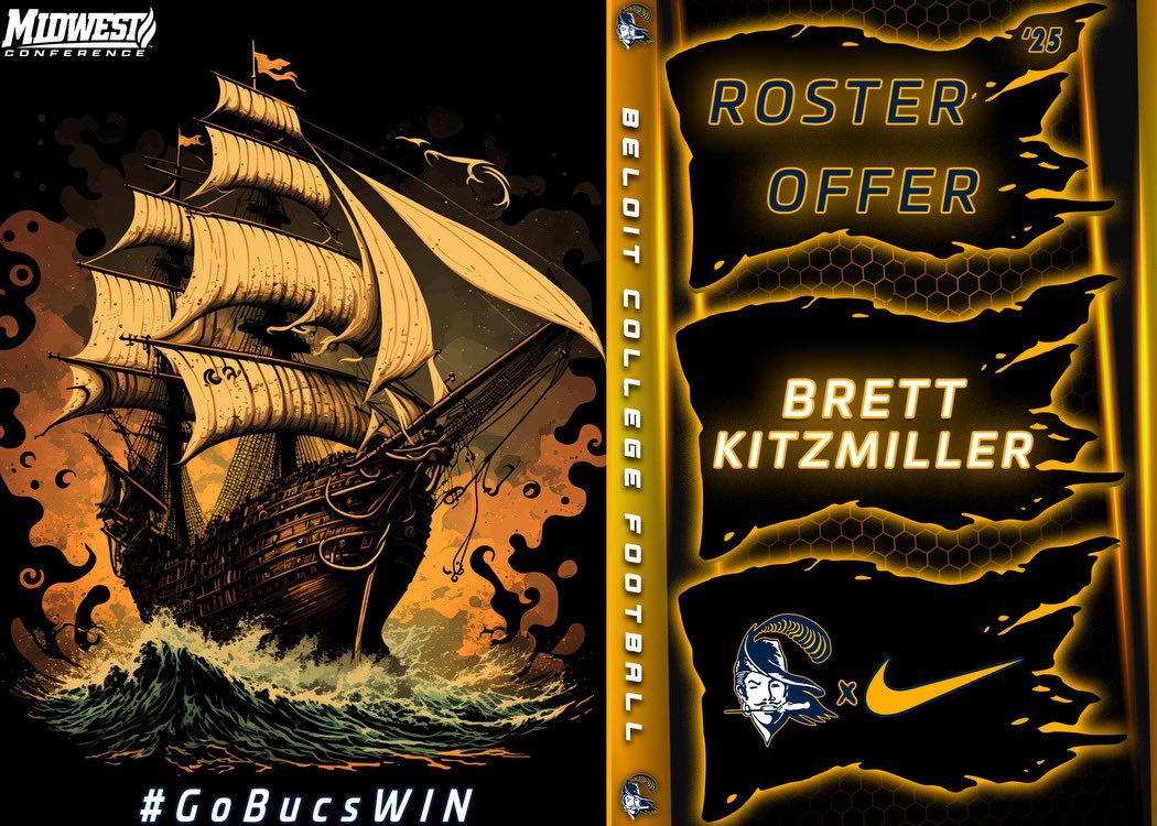 Brett Kitzmiller (@kitzmillerbrett) on Twitter photo Honored to have caught the attention of the Beloit football program. Thank you for the roster spot offer. #GoBucsWIN <a href="/BeloitBucsFB/">BeloitBucsFootball</a> <a href="/Coach_Soenksen/">Ted Soenksen</a> <a href="/EAHSElks/">Elkhorn Athletics & Activities</a> <a href="/ElkhornFB1HERD/">Elkhorn Football Team Page</a> <a href="/MJ_NFLDraft/">Mark Johnson</a> <a href="/PrepRedzoneWI/">Prep Redzone Wisconsin</a> Honored to have caught the attention of the Beloit football program. Thank you for the roster spot offer. #GoBucsWIN <a href="/BeloitBucsFB/">BeloitBucsFootball</a> <a href="/Coach_Soenksen/">Ted Soenksen</a> <a href="/EAHSElks/">Elkhorn Athletics & Activities</a> <a href="/ElkhornFB1HERD/">Elkhorn Football Team Page</a> <a href="/MJ_NFLDraft/">Mark Johnson</a> <a href="/PrepRedzoneWI/">Prep Redzone Wisconsin</a>
