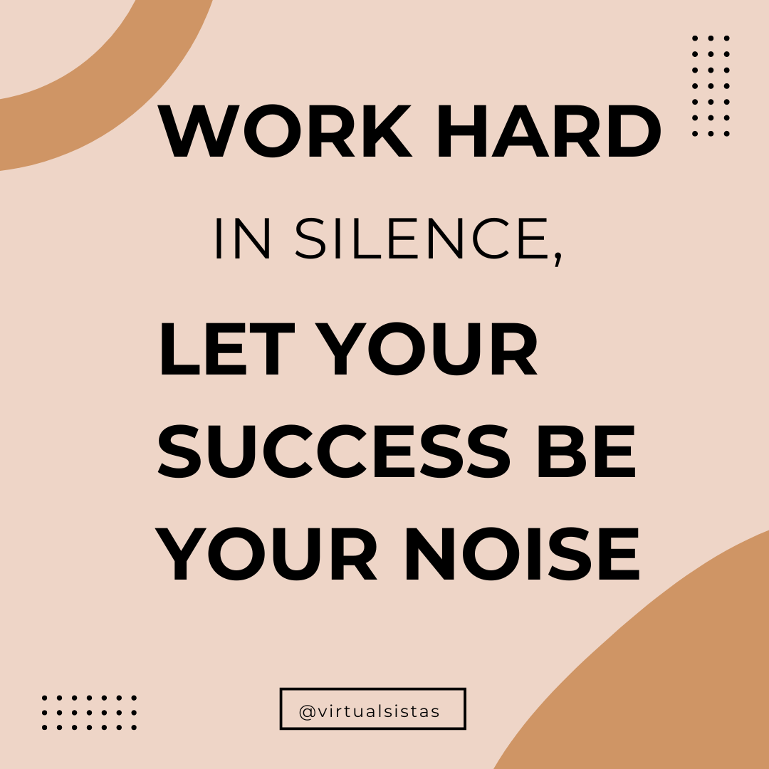 virtualsistas's tweet photo. ✨ Motivation ✨
.
Work hard in silence, let your success be your noise.
.
.
.
.
.
.
#Virtualsistas #VirtualAssistantService #VirtualWork #DigitalSupport #ProfessionalSupport #SmartWorkAssistant #FreelanceSupport #DelegateResponsibilities #VirtualWorkplace #DigitalEfficiency https://t.co/L2hk6y9x6A