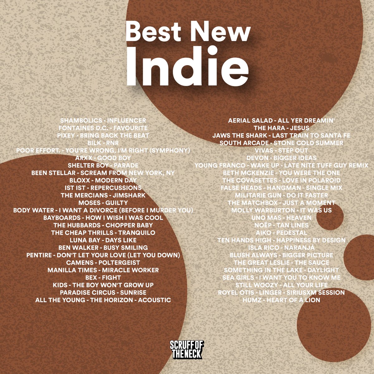 scruffoftheneck's tweet image. BEST NEW INDIE 2024 SPOTIFY PLAYLIST

The latest update of 2024 to our ‘Best New Indie’ playlist (7.5k followers) is here and we’ve packed it full of the hottest new bands from the indie scene.

Just search ‘Best New Indie’ on Spotify.