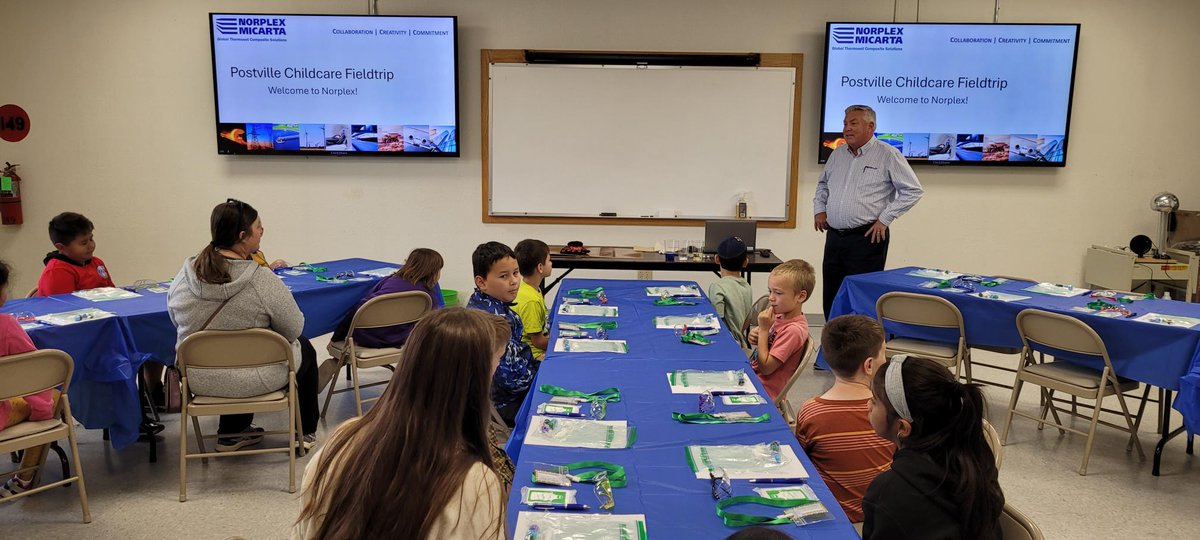NorplexMicarta's tweet photo. Norplex was excited to host a STEM activity session for the Postville Child Care Centers 5-8 year olds. The STEM students built molecules to see the difference between thermosets and thermoplastics, baking soda lava lamps to represent resin formulation. #STEM #NORPLEX https://t.co/g5eJu302D1