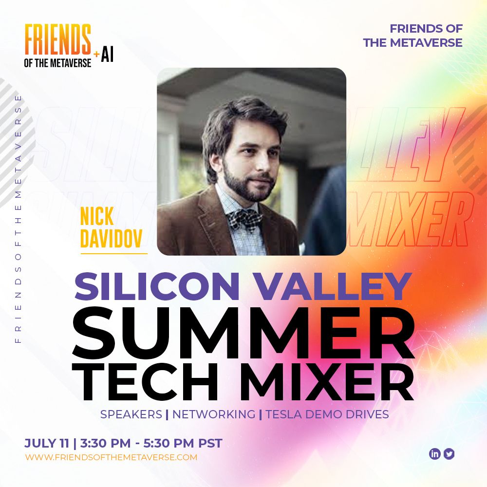 Nick Davidov, Cofounder of Davidovs Venture Capital, will dish out venture capital insights at our Silicon Valley Summer Tech Mixer on July 11. Be there or be square! 💼 This is your chance to learn from a VC legend. 

Register today:
eventbrite.com/e/silicon-vall…