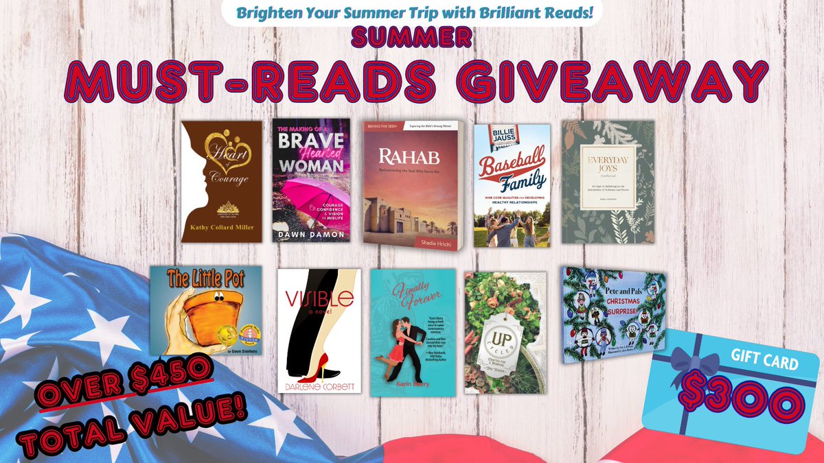 dawnstephens's tweet photo. Connect with award-winning authors for fresh resources, gifts, and a grand prize! Discover the best titles this year and enter to win BIG! Enter the 2024 Summer MUST-READS Giveaway NOW to win a book/gift bundle AND a $300 Amazon Gift Card! Enter at https://t.co/pWZie6gakN https://t.co/A2z32uO1ql
