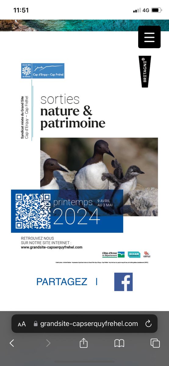 ✴️Lancement des animations-sorties nature &amp; patrimoine du Grand Site de France Cap d'Erquy - Cap Fréhel pour la saison 2024 ! 

 🤳inscriptions 0296415083 ou sur place à Plevenon

grandsite-capserquyfrehel.com 

<a href="/grandsitefrance/">Grands Sites France</a> <a href="/LTMagglo/">Lamballe Terre & Mer Agglomération</a> <a href="/DinanAgglo/">Dinan Agglomération</a> <a href="/cotesdarmor22/">cotesdarmor</a>