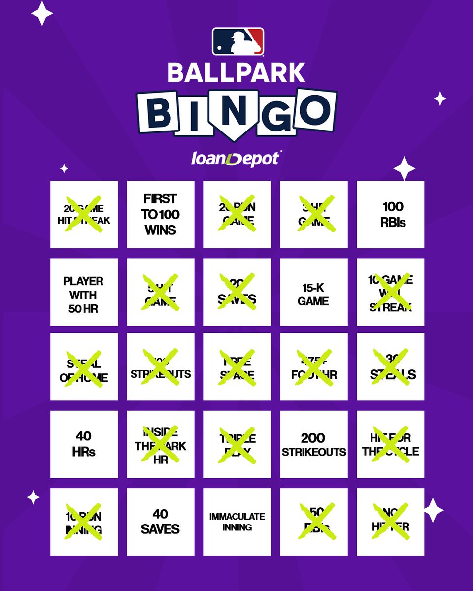 We have our first bingo of the season!

Like and repost, and we will choose 10 fans at random to win a $100 MLB Shop gift card.

(MLB x <a href="/loanDepot/">loanDepot</a>)