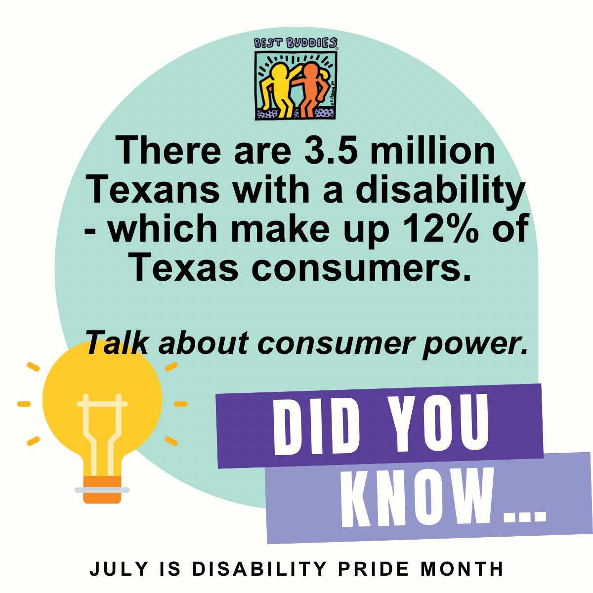 Day 2 of sharing #Texas specific fun facts during #DisabilityPrideMonth, as I count down the days until the annual Best Buddies Leadership Conference...I hope you’ll reshare!

<a href="/BestBuddiesTX/">Best Buddies in Texas</a>