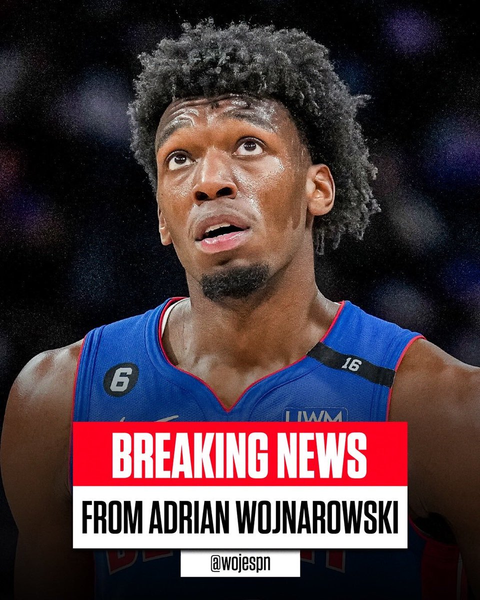 espn's tweet photo. Breaking: Free agent center James Wiseman has agreed on a two-year contract with the Indiana Pacers, sources tell @wojespn. https://t.co/W9OlUdrjhd