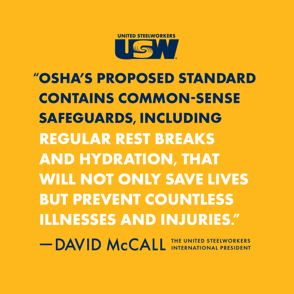 steelworkers's tweet photo. Today's proposed standard provides groundbreaking protections for workers exposed to extreme heat on the job. Thanks to the Biden administration and @OSHA_DOL for once again delivering for workers!

Read more: https://t.co/Mcc8IYMXhf https://t.co/fCjP8MBrp3