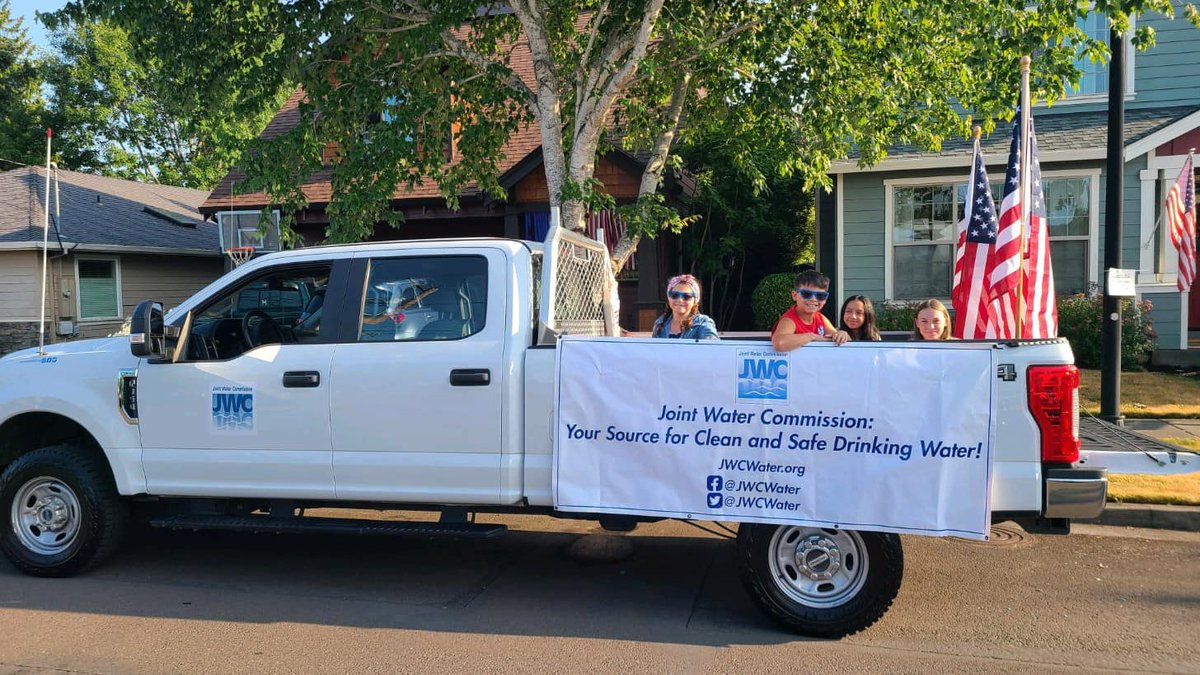 Going to the Hillsboro Rotary 4th of July Parade on Thursday? Be sure to say hello to the <a href="/JWCWater/">Joint Water Commission Water Treatment Plant</a>  staff and don't forget to stay hydrated, it's going to be a hot one! <a href="/HillsboroWater/">Hillsboro Water Dept</a> #CityofForestGrove <a href="/CityofBeaverton/">City of Beaverton</a> <a href="/TVWDNews/">Tualatin Valley Water District</a>