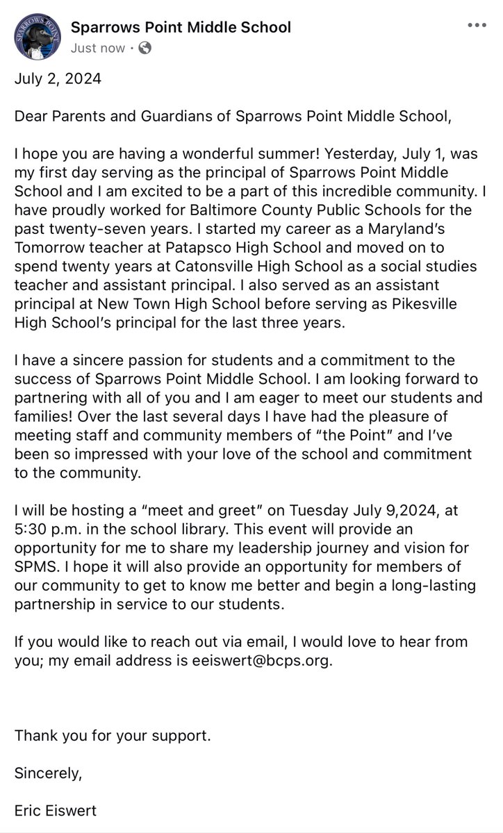 Sparrows Point MS (@sparrowspointms) on Twitter photo 
