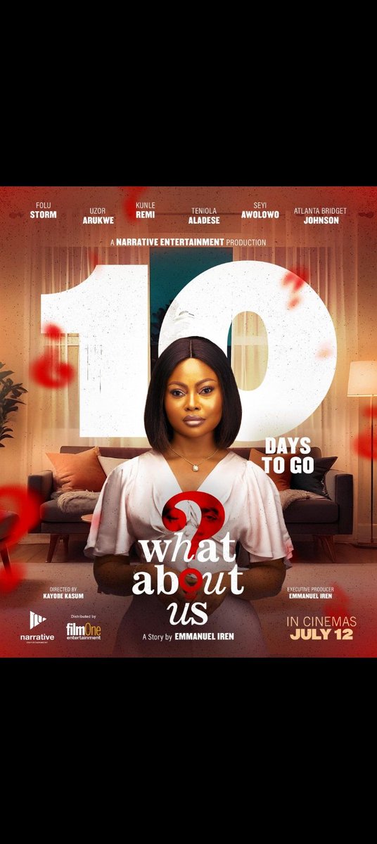 IfeDada794232's tweet photo. 10 days to go.💃💃💃

#WhatAboutUs will be in cinemas on July 12. 
You don't want to miss this; set your alarm. https://t.co/gBZblhfxWt