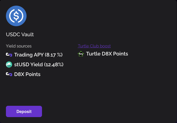 d8x_exchange's tweet photo. 1/ Exciting News! On D8X, you can now trade and provide liquidity using yield-bearing USDC. 👀 💰

While trading and LPing you earn 12.5% stUSD yield from @AngleProtocol on your USDC! 🤯 Of course in addition to trading yield and points 🫡

Check it out: https://t.co/RkyFNROc5m https://t.co/prTcPBT7Fz