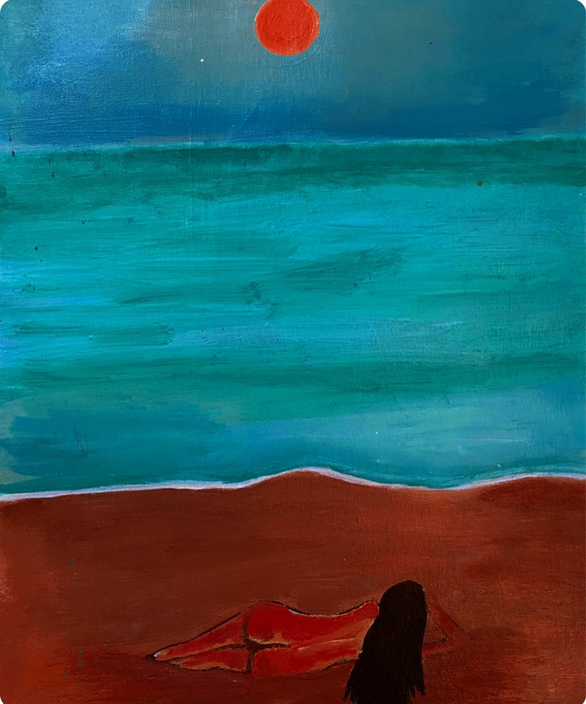 <a href="/CozomoMedici/">Cozomo de’ Medici</a> @rollbitcom Buongiorno Cozomo 
#ArtTank 
I present to u 1/1 ‘Pink Moon’ 
1 Solana 
A painting in acrylics from my 'Pink Moon series' inspired by Gauguin's post -Impressionism style and his work 'Tahiti girls' I created this artwork. 🧵 👇 

exchange.art/single/J5iJxsu…